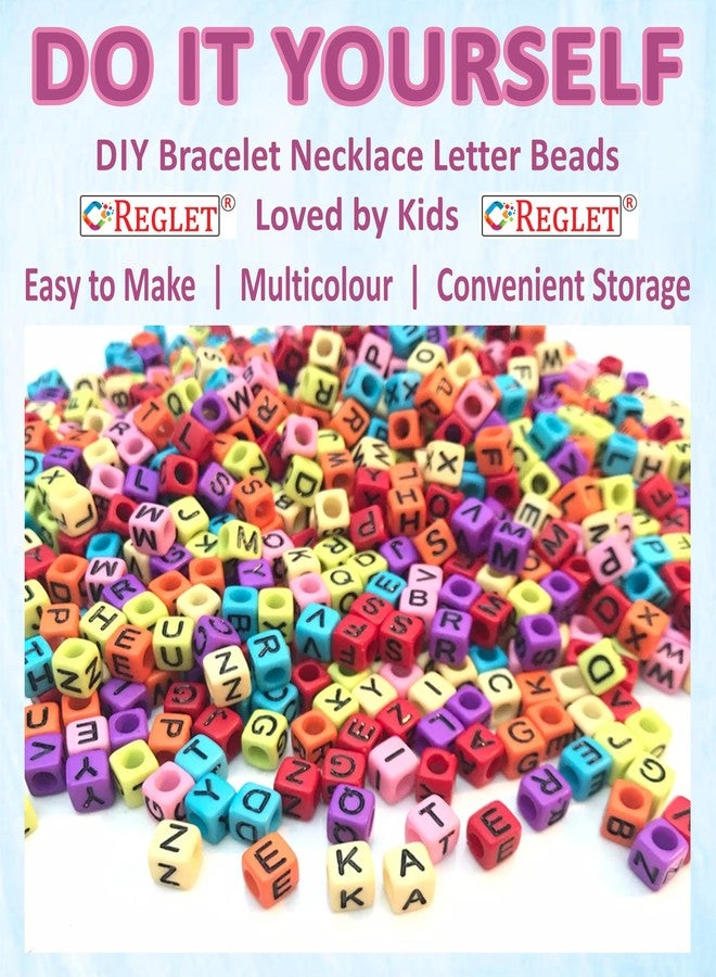 REGLET 1000 Alphabet Beads Kit (3 Types) + 130 Emoji (2 Types) - DIY Beading Set, Letter Beads for Bracelet Making Set, Acrylic Multicolour, Bead Craft, Smiley, Jewellery Making Kit, Beadwork - Image 5